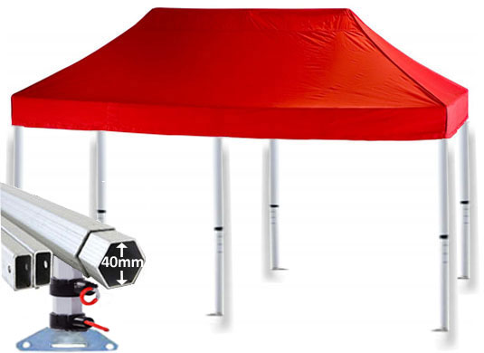 5m x 2.5m Extreme 40 Instant Shelter Red Main Image