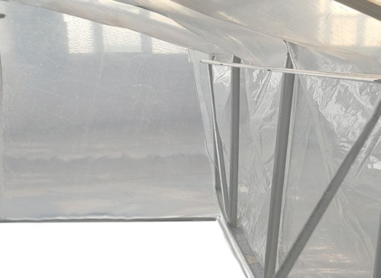 3m x 3m (10' x 10' approx) Extreme Clear Polythene Poly Tunnel Image 5