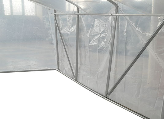 3m x 3m (10' x 10' approx) Extreme Clear Polythene Poly Tunnel Image 4