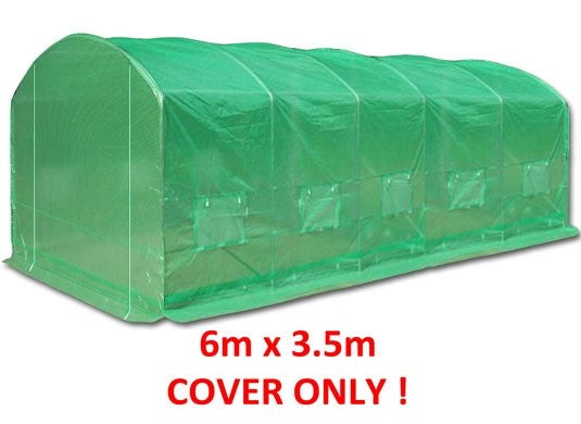 6m x 3.5m Pro Max Green Poly Tunnel Replacement Cover Main Image