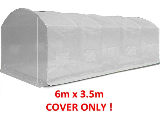 6m x 3.5m Pro Max White Poly Tunnel Replacement Cover Main Image