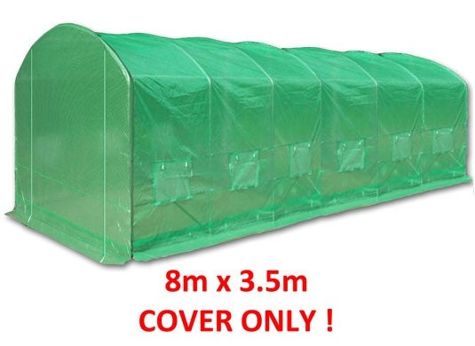 8m x 3.5m Pro Max Green Poly Tunnel Replacement Cover Main Image
