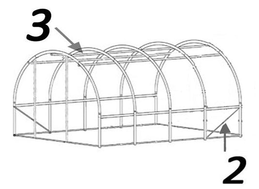 4m x 3m Pro+ Green Poly Tunnel Image 3