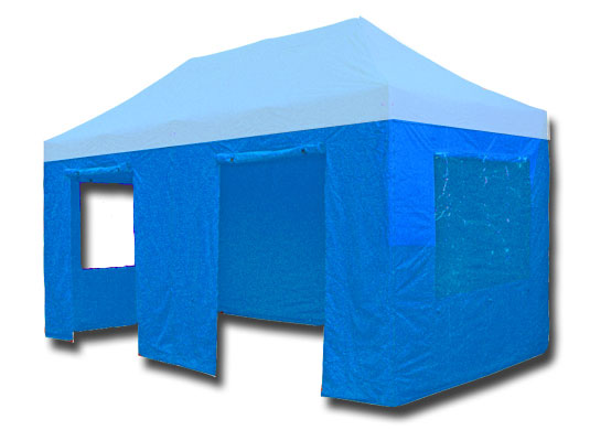 3m x 6m Trader-Max 30 Instant Shelter Sidewalls Royal Blue Main Image