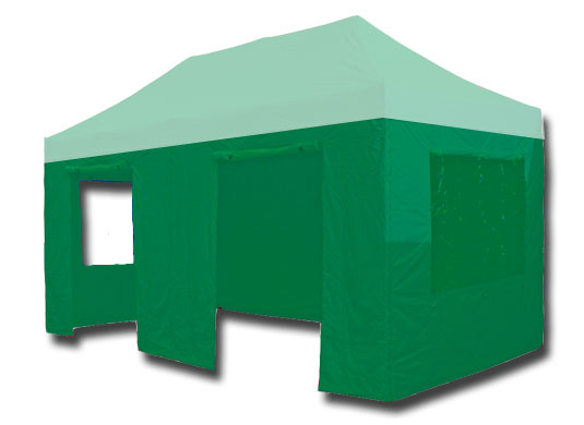 3m x 6m Trader-Max 30 Instant Shelter Sidewalls Green Main Image