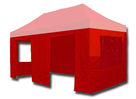 3m x 6m Trader-Max 30 Instant Shelter Sidewalls Red Main Image