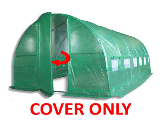 6m x 3m Pro+ Green Poly Tunnel Replacement Cover Main Image