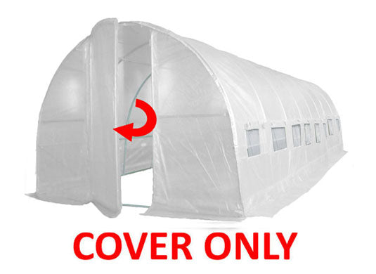 8m x 3m Pro+ White Poly Tunnel Replacement Cover Main Image