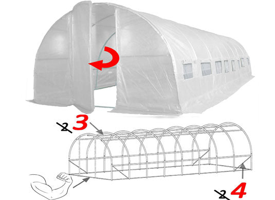 8m x 3m Pro+ White Poly Tunnel Image 2