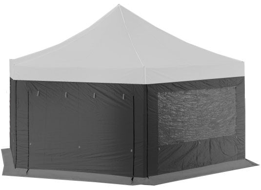 6m Hexagonal Extreme 50 Instant Shelter Sidewalls Black Main Image