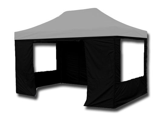 3m x 4.5m Trader-Max 30 Instant Shelter Sidewalls Black Main Image