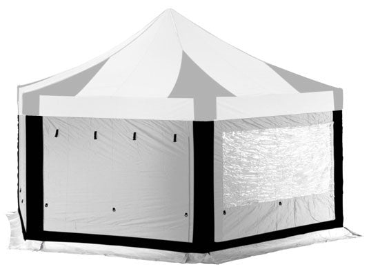 6m Hexagonal Extreme 50 Instant Shelter Sidewalls Black/Silver Main Image