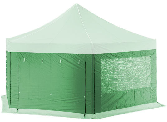 6m Hexagonal Extreme 50 Instant Shelter Sidewalls Green Main Image