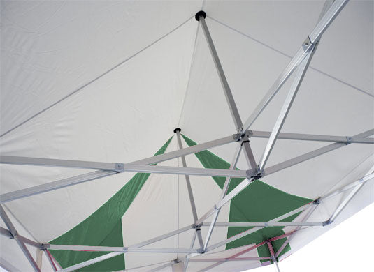 6m Extreme 50 Hexagonal Instant Shelter Pop Up Gazebos Green/White Image 6