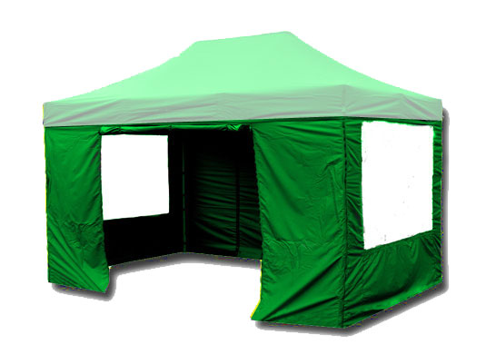 3m x 4.5m Trader-Max 30 Instant Shelter Sidewalls Lime Green Main Image