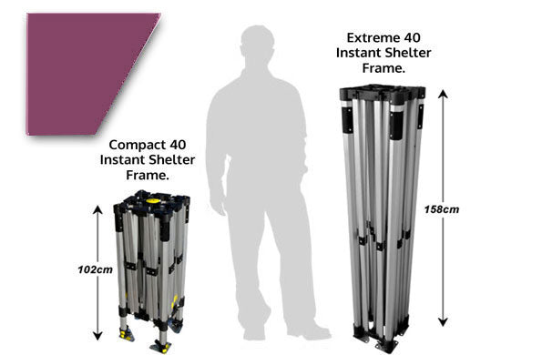 3m x 3m Compact 40 Instant Shelter Purple Image 2