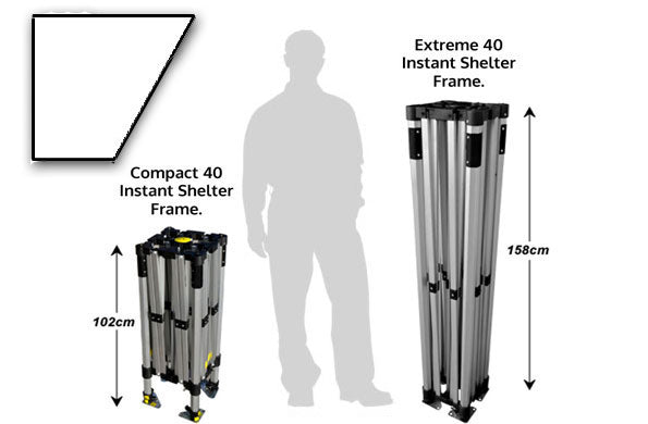 3m x 3m Compact 40 Instant Shelter White Image 2