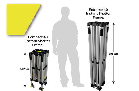 3m x 4.5m Compact 40 Instant Shelter Yellow Image 2