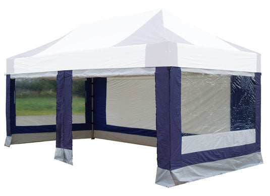 3m x 6m Extreme 50 Instant Shelter Sidewalls Navy Blue/White Main Image