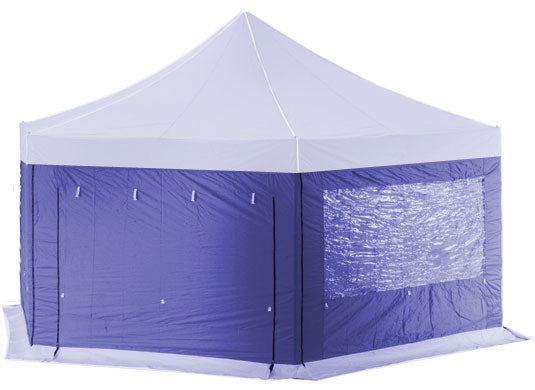 6m Hexagonal Extreme 50 Instant Shelter Sidewalls Navy Blue Main Image