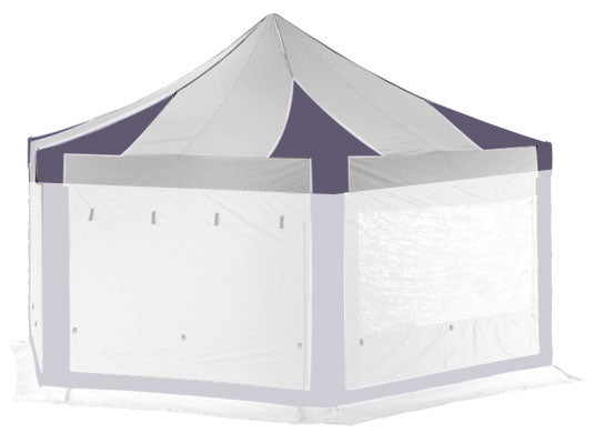 6m Extreme 50 Hexagonal Instant Shelter Replacement Canopy Navy Blue/White Main Image