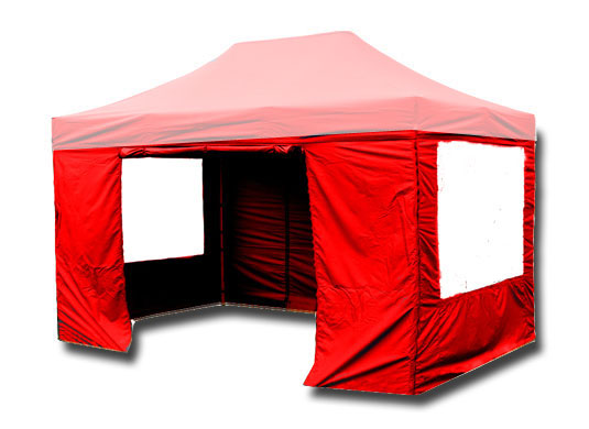 3m x 4.5m Trader-Max 30 Instant Shelter Sidewalls Red Main Image