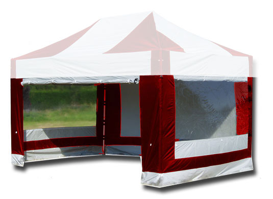 3m x 4.5m Extreme 50 Instant Shelter Sidewalls Red/White Main Image