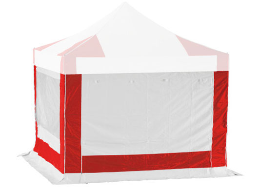 4m x 4m Extreme 50 Instant Shelter Sidewalls Red/White Main Image