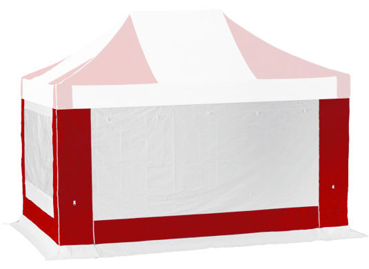 4m x 2m Extreme 50 Instant Shelter Sidewalls Red/White Main Image