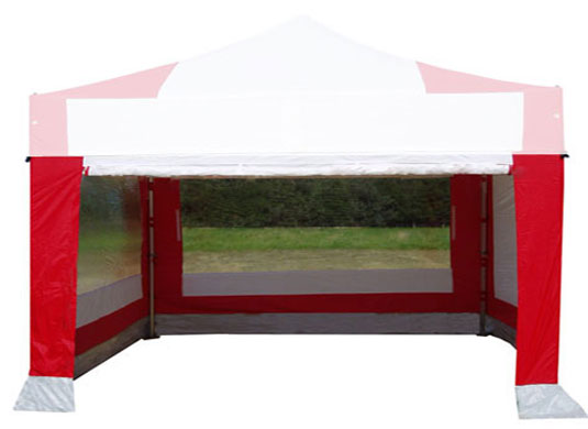 3m x 3m Extreme 50 Instant Shelter Sidewalls Red/White Main Image