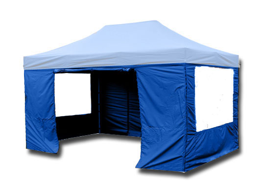 3m x 4.5m Trader-Max 30 Instant Shelter Sidewalls Royal Blue Main Image