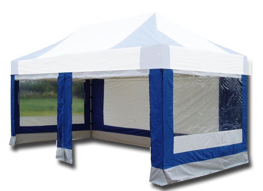 3m x 6m Extreme 50 Instant Shelter Sidewalls Royal Blue/White Main Image