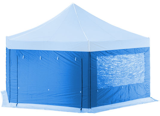 6m Hexagonal Extreme 50 Instant Shelter Sidewalls Royal Blue Main Image