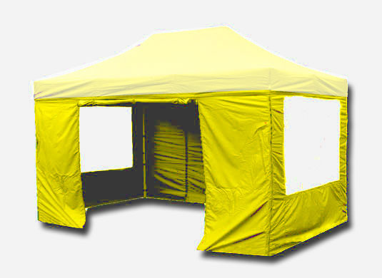 3m x 4.5m Trader-Max 30 Instant Shelter Sidewalls Yellow Main Image